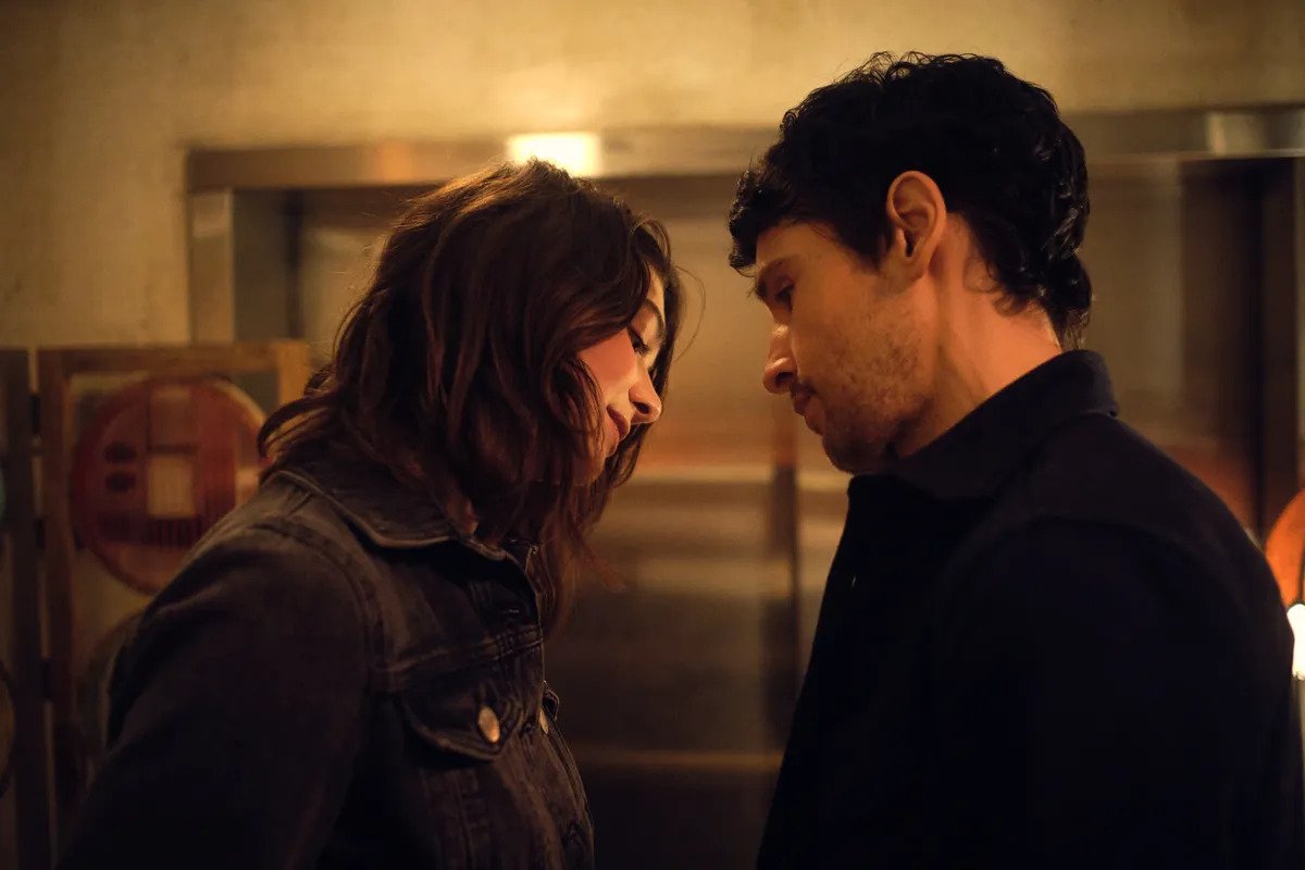 Emma Appleton and Colin Morgan in a scene from The Killing Kind.